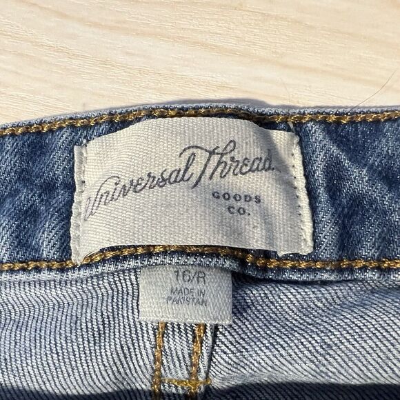 Universal Thread Women's 16R Flare Jeans High-Rise Stretchy Boho Festival Hippie - Picture 4 of 12